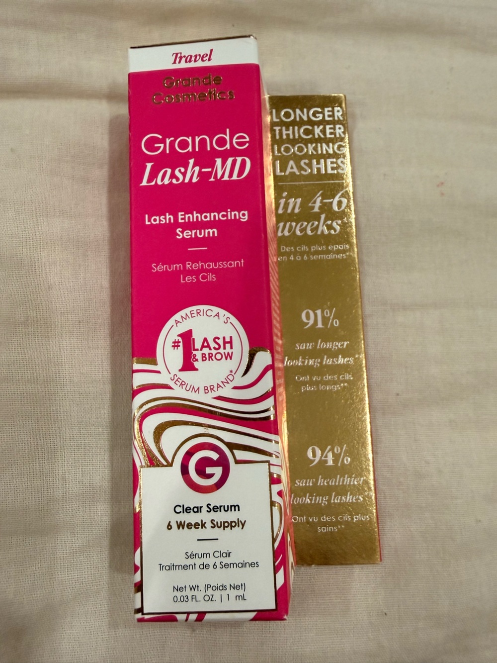 Grande Lash-MD Lash Enhancing Serum — Pink & Gold Packaging